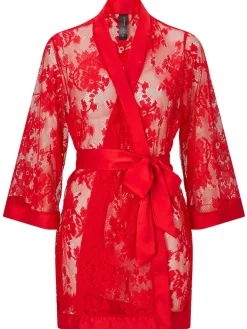 Ann Summers The Dark Hours Robe Dressing Gown Red New