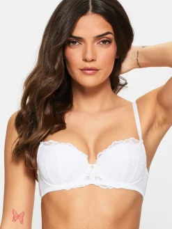 Ann Summers Pad Balcony Sexy Lace Underwired Bras 2 Pack White Outlet