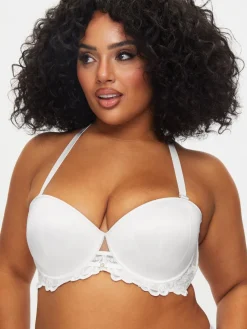 Ann Summers White The Icon Padded DD+ Satin Multiway Strapless Bra Online