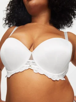 Ann Summers White The Icon Padded DD+ Satin Multiway Strapless Bra Online