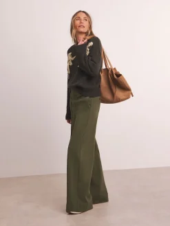 JD Williams Anthology By Premium Ponte Wide Leg Trousers Green Best