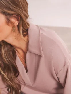 JD Williams Anthology By Pink Premium Ribbed High Collar Modal Sweatshirt Sale