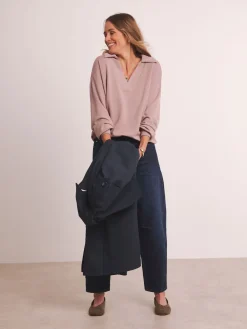 JD Williams Anthology By Pink Premium Ribbed High Collar Modal Sweatshirt Sale