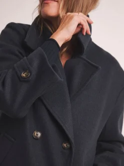 JD Williams Anthology By Blue Premium Wool Blend Pea Coat Clearance