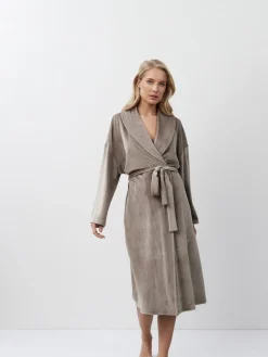 Aruelle Brown Capucine Mid Length Robe Clearance