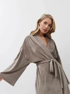 Aruelle Brown Capucine Mid Length Robe Clearance
