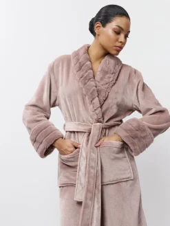 Aruelle Demi Full Length Pink Soft Textured Robe Hot