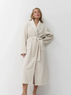 Aruelle Simone Full Length Textured Cream Robe Discount