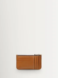 Aspinal of London Ella Card & Coin Holder Smooth Leather Brown