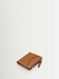 Aspinal of London Hudson Multi-Use Pocket Wallet Pebble Leather Brown Best