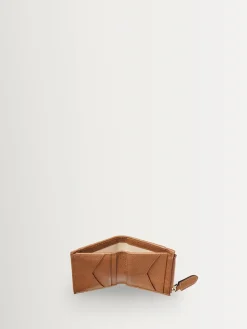 Aspinal of London Hudson Multi-Use Pocket Wallet Pebble Leather Brown Best