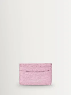 Aspinal of London Slim Credit Card Case Pebble Leather Purple