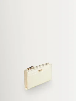 Aspinal of London Mayfair Coin & Card Wallet Pnt Croc Leather White Sale