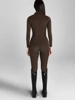 Aztec Diamond Full Seat Core Leggings Brown New