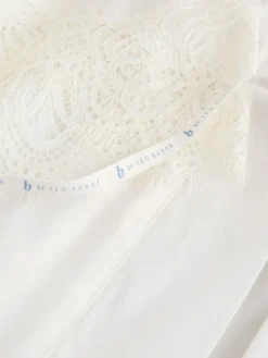 B by Ted Baker Ecru Satin Lace Bridal Robe Discount