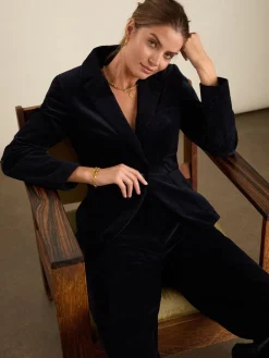 Baukjen Blue Wanda Cotton Corduroy Blazer New