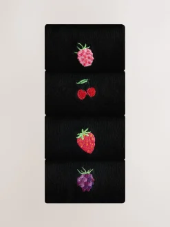 Next Berries Embroidered Motif Ankle Socks 4 Pack Hot
