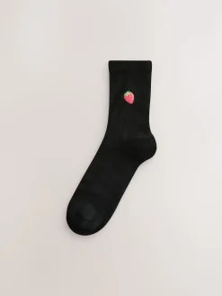 Next Berries Embroidered Motif Ankle Socks 4 Pack Hot
