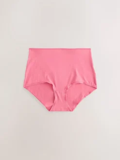 Next Berry Pink Full Brief Cotton Rich Knickers 5 Pack Outlet