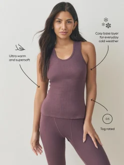 Next Thermal Maximum Warmth Cosy Ribbed Vest Berry Outlet