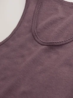 Next Thermal Maximum Warmth Cosy Ribbed Vest Berry Outlet