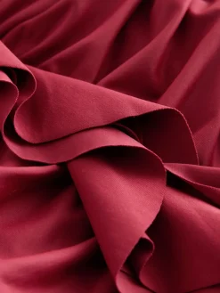 Next Tummy Control Frill Bandeau Swimsuit Berry Wine