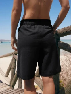Next 100% Cotton Bermuda Shorts Black Online