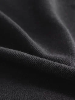 Next 100% Cotton Cap Sleeve V-Neck Mini Dress Black