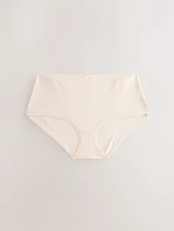 Next Midi Cotton Rich Knickers 7 Pack Black / Pastel Rose Nude / White Best