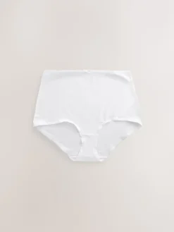 Next Full Brief Cotton Rich Knickers 7 Pack Black / Pastel Rose Nude / White New