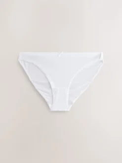 Next High Leg Cotton Rich Knickers 7 Pack Black / Pastel Rose Nude / White Best