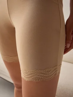 Next Cotton Blend Anti-Chafe Shorts 2 Pack Black / Pastel Rose Nude