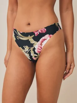 Next Black / Praline Nude / Pink Floral Thong No VPL Light Flow Period Knickers 4 Pack Online