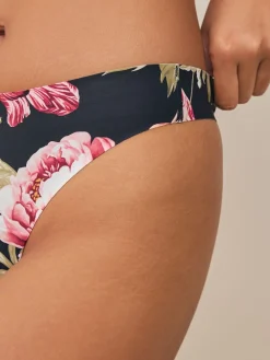 Next Black / Praline Nude / Pink Floral Thong No VPL Light Flow Period Knickers 4 Pack Online