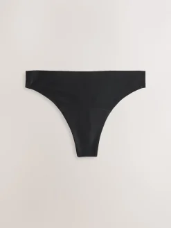 Next Black / Praline Nude / Pink Floral Thong No VPL Light Flow Period Knickers 4 Pack Online