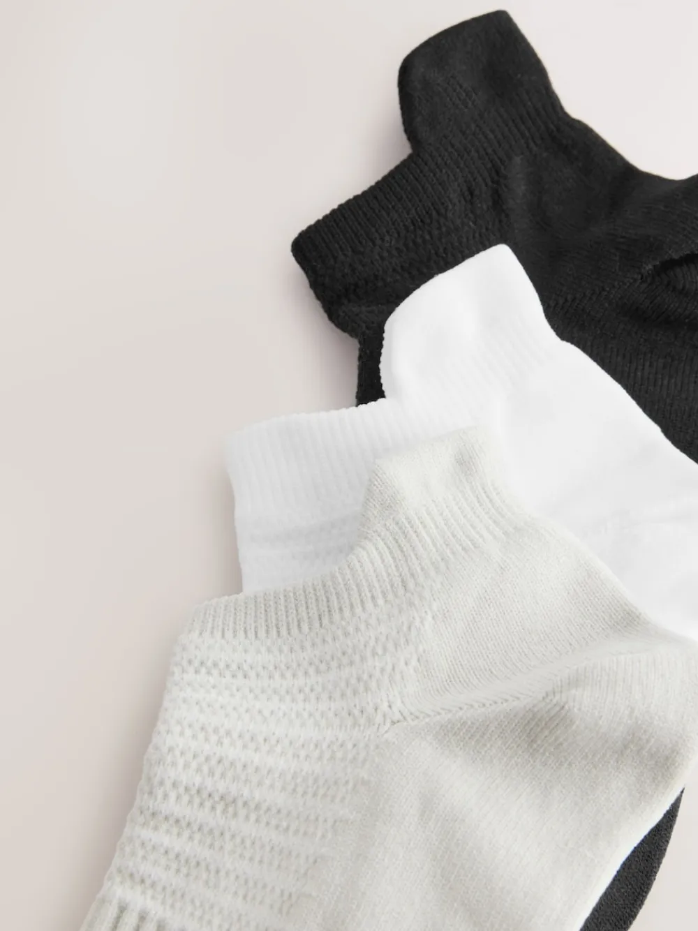 Next Black & White Blister Resist Trainer Socks 3 Pack Black & White Best