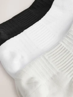 Next Black & White Blister Resist Trainer Socks 3 Pack Black & White Best