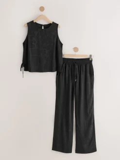 Next Black Abstract Viscose Vest Pyjamas Outlet