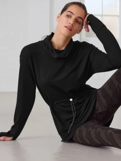 Next Active Cowl Neck Sweat Top Black Online