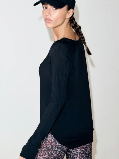 Next Active Crew Neck Long Sleeve T-Shirt Black