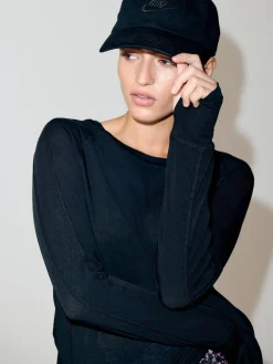 Next Active Crew Neck Long Sleeve T-Shirt Black