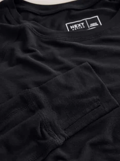 Next Active Crew Neck Long Sleeve T-Shirt Black