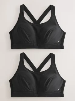 Next Active Sports High Impact Dry Tech Crop Tops 2 Pack Black Sale