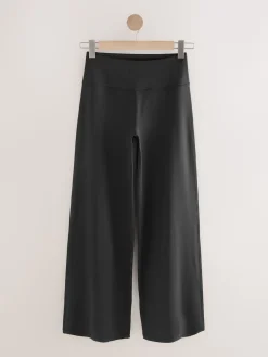 Next Active Ultimate Wide Leg Trousers Black New