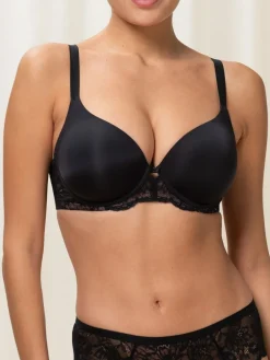 Triumph Black Amourette Charm Wired Half Cup Padded Bra Hot
