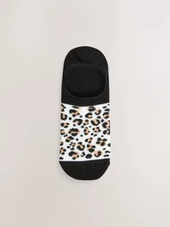 Next Black Animal Invisible Trainer Socks 5 Pack Online