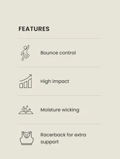 Next B-G Active High Impact Dry Tech Sports Bra Black Clearance