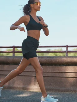 Next B-GG Active Sports High Impact Dry Tech Zip Front Bra Black Discount