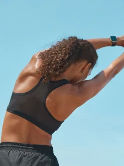 Next B-GG Active Sports High Impact Dry Tech Zip Front Bra Black Discount