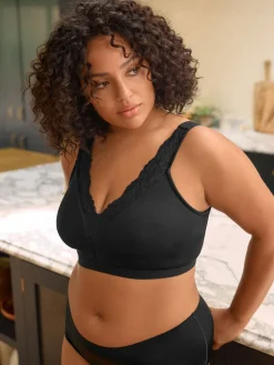 Next B-H Total Support Ultimate Comfort Supersoft Non Pad Non Wire Bra Black Clearance